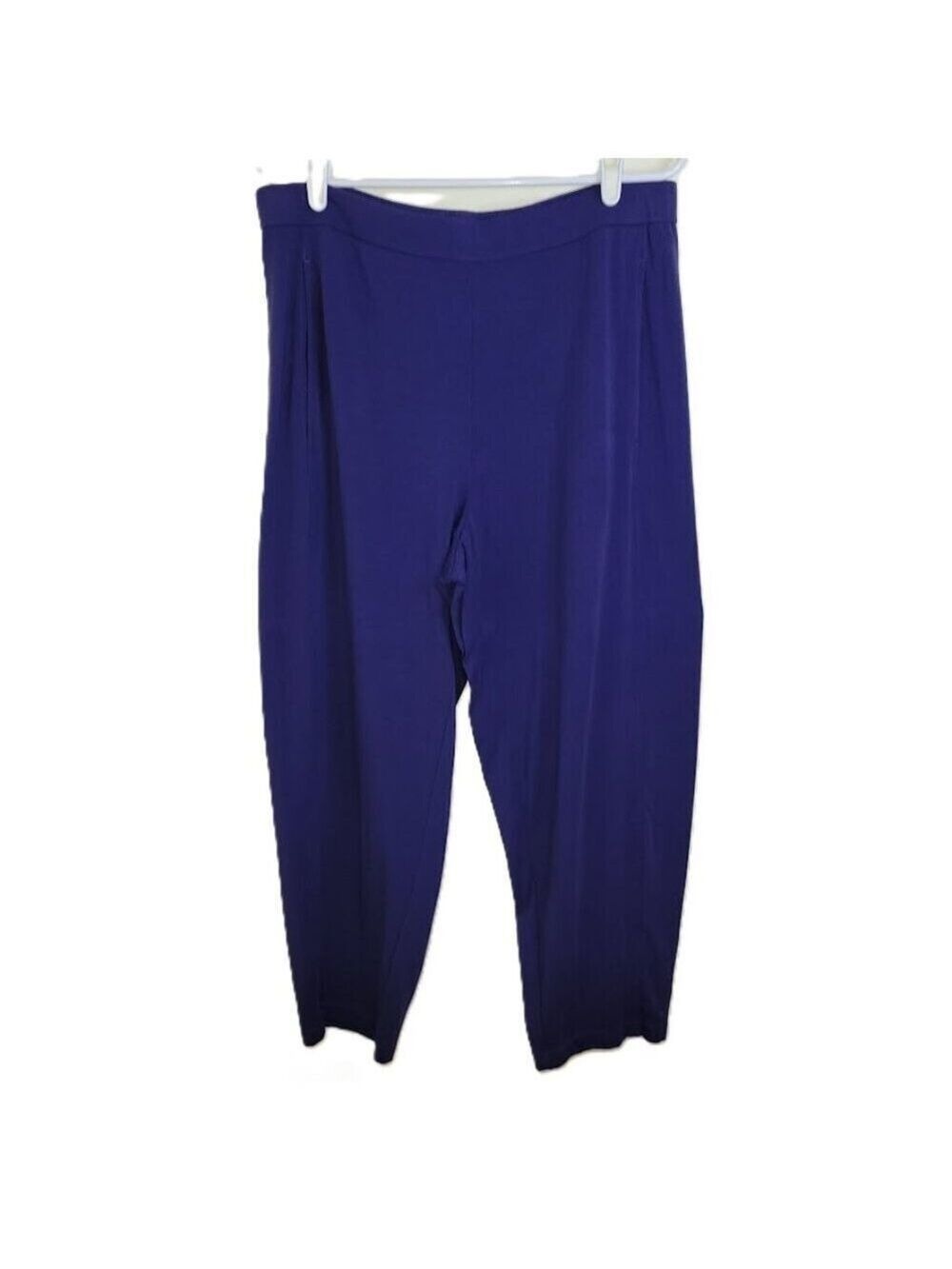 Eileen Fisher Organic Cotton Ankle Lantern Pants Purple Women's Size L